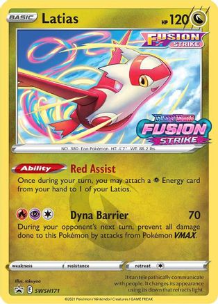 SWSH Sword & Shield Promo Cards  SWSH171 Latias  - Holofoil - Promo
