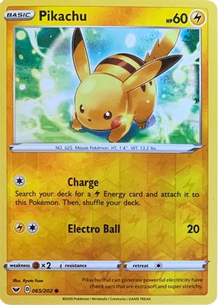 Miscellaneous Cards & Products  065/202 Pikachu  - Reverse Holofoil - Promo