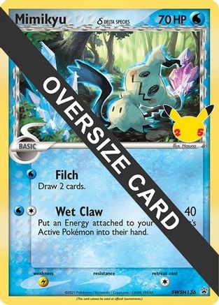 Jumbo Cards  Mimikyu (Delta Species) - SWSH136  - Holofoil - Promo
