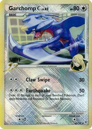 League & Championship Cards /147 Garchomp C - 60/147 (League Promo) [Staff]  - Reverse Holofoil - Promo