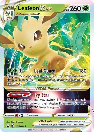 SWSH Sword & Shield Promo Cards  SWSH195 Leafeon VSTAR  - Holofoil - Promo