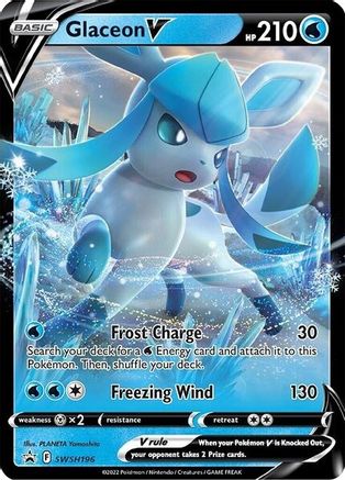 SWSH Sword & Shield Promo Cards  SWSH196 Glaceon V  - Holofoil - Promo
