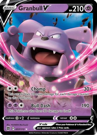 SWSH09 Brilliant Stars  057/172 Granbull V  - Holofoil - Ultra Rare