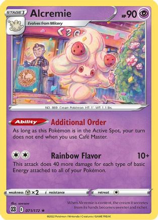 SWSH09 Brilliant Stars  071/172 Alcremie  - Reverse Holofoil - Rare