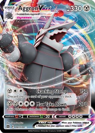 SWSH09 Brilliant Stars  097/172 Aggron VMAX  - Holofoil - Ultra Rare