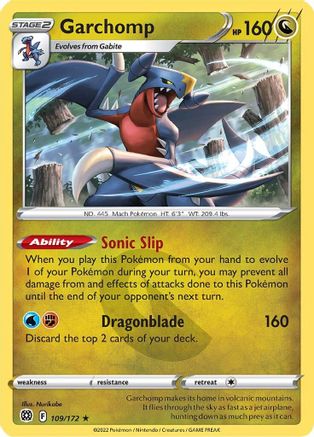 SWSH09 Brilliant Stars  109/172 Garchomp  - Holofoil - Holo Rare