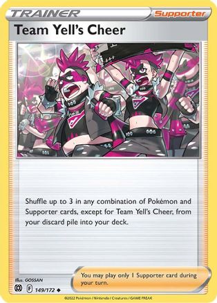 SWSH09 Brilliant Stars  149/172 Team Yell's Cheer  - Uncommon