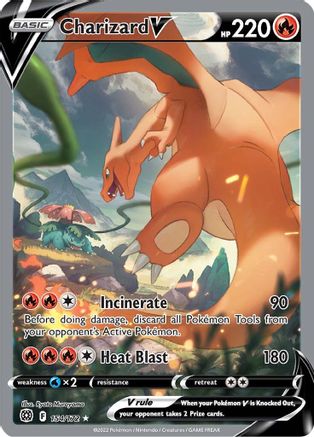 SWSH09 Brilliant Stars  154/172 Charizard V (Alternate Full Art)  - Holofoil - Ultra Rare