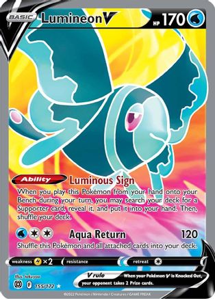 SWSH09 Brilliant Stars  155/172 Lumineon V (Full Art)  - Holofoil - Ultra Rare