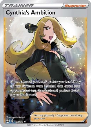 SWSH09 Brilliant Stars  169/172 Cynthia's Ambition (Full Art)  - Holofoil - Ultra Rare