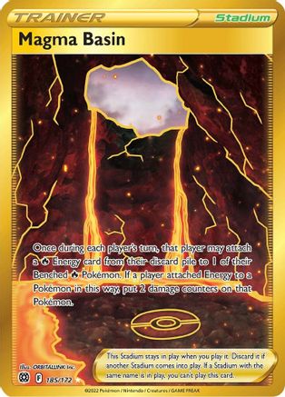 SWSH09 Brilliant Stars  185/172 Magma Basin (Secret)  - Holofoil - Secret Rare