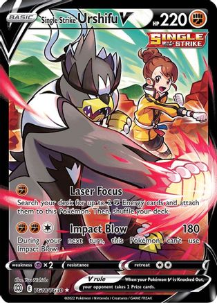 SWSH09 Brilliant Stars Trainer Gallery  TG18/TG30 Single Strike Urshifu V  - Holofoil - Ultra Rare