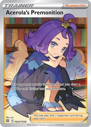 SWSH09 Brilliant Stars Trainer Gallery  TG24/TG30 Acerola's Premonition  - Holofoil - Ultra Rare