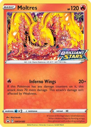 SWSH Sword & Shield Promo Cards  SWSH185 Moltres  - Holofoil - Promo