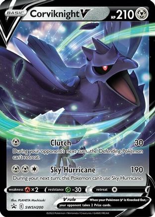 SWSH Sword & Shield Promo Cards  SWSH200 Corviknight V  - Holofoil - Promo