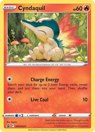 SWSH Sword & Shield Promo Cards  SWSH221 Cyndaquil  - Holofoil - Promo