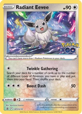SWSH Sword & Shield Promo Cards  SWSH230 Radiant Eevee  - Holofoil - Promo