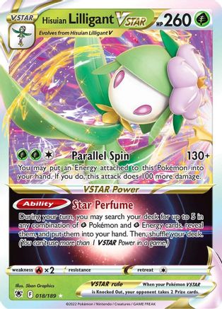 SWSH10 Astral Radiance  018/189 Hisuian Lilligant VSTAR  - Holofoil - Ultra Rare