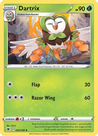 SWSH10 Astral Radiance  020/189 Dartrix  - Uncommon