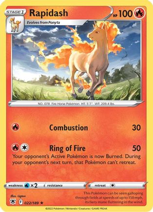 SWSH10 Astral Radiance  022/189 Rapidash  - Rare