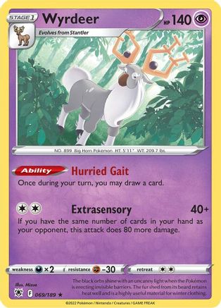 SWSH10 Astral Radiance  069/189 Wyrdeer  - Reverse Holofoil - Holo Rare