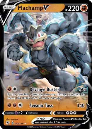 SWSH10 Astral Radiance  072/189 Machamp V  - Holofoil - Ultra Rare