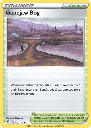 SWSH10 Astral Radiance  142/189 Gapejaw Bog  - Reverse Holofoil - Uncommon