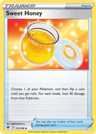 SWSH10 Astral Radiance  153/189 Sweet Honey  - Reverse Holofoil - Uncommon