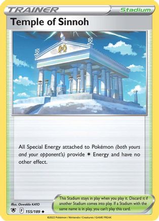 SWSH10 Astral Radiance  155/189 Temple of Sinnoh  - Reverse Holofoil - Uncommon