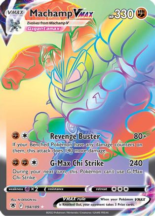 SWSH10 Astral Radiance  194/189 Machamp VMAX (Secret)  - Holofoil - Secret Rare