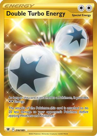 SWSH10 Astral Radiance  216/189 Double Turbo Energy (Secret)  - Holofoil - Secret Rare