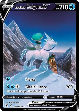 SWSH10 Astral Radiance Trainer Gallery  TG14/TG30 Ice Rider Calyrex V  - Holofoil - Ultra Rare