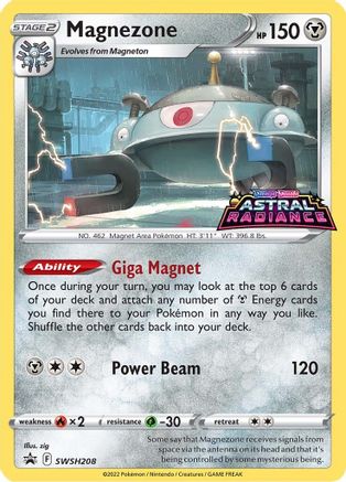SWSH Sword & Shield Promo Cards  SWSH208 Magnezone  - Holofoil - Promo