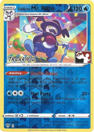Miscellaneous Cards & Products  036/189 Galarian Mr. Rime  - Reverse Holofoil - Promo