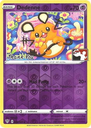 League & Championship Cards /189 Dedenne - 78/189 (Pokemon League) [Thank You]  - Reverse Holofoil - Promo