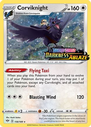 Miscellaneous Cards & Products  156/189 Corviknight  - Holofoil - Promo