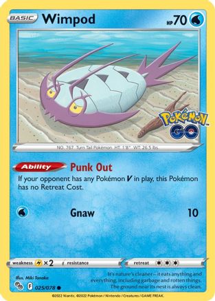 Pokemon GO  025/078 Wimpod  - Common
