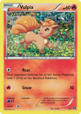 McDonalds Promos 2016 /12 Vulpix - 1/12  - Holofoil - Promo