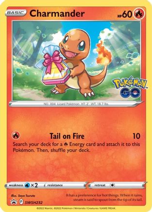 SWSH Sword & Shield Promo Cards  SWSH232 Charmander  - Holofoil - Promo