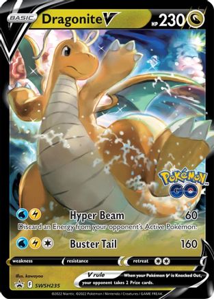 SWSH Sword & Shield Promo Cards  SWSH235 Dragonite V  - Holofoil - Promo