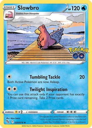 Pokemon GO  020/078 Slowbro  - Reverse Holofoil - Uncommon