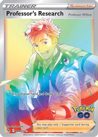 Pokemon GO  084/078 Professor's Research (Secret)  - Holofoil - Secret Rare