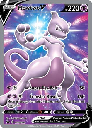 SWSH Sword & Shield Promo Cards  SWSH229 Mewtwo V  - Holofoil - Promo