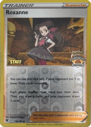 League & Championship Cards /189 Roxanne - 150/189 (Regional Championships) [Staff]  - Reverse Holofoil - Promo