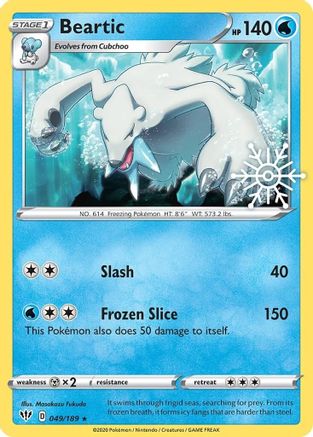 Miscellaneous Cards & Products  049/189 Beartic  - Holofoil - Promo