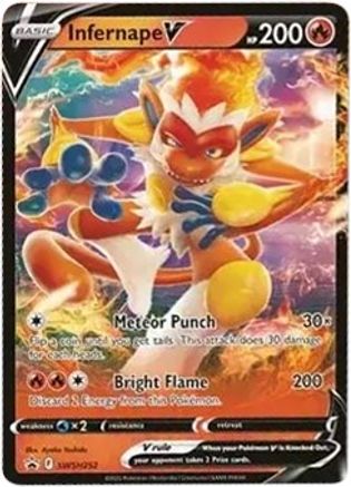 SWSH Sword & Shield Promo Cards  SWSH252 Infernape V  - Holofoil - Promo
