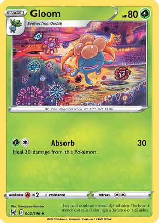 SWSH11 Lost Origin  002/196 Gloom  - Reverse Holofoil - Uncommon