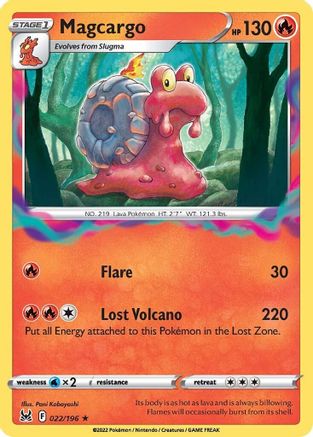 SWSH11 Lost Origin  022/196 Magcargo  - Rare