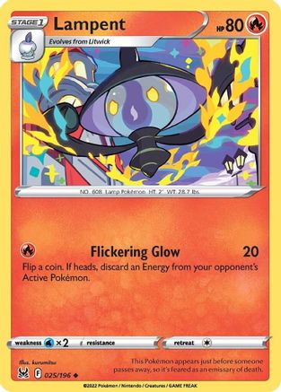 SWSH11 Lost Origin  025/196 Lampent  - Uncommon