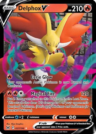 SWSH11 Lost Origin  027/196 Delphox V  - Holofoil - Ultra Rare